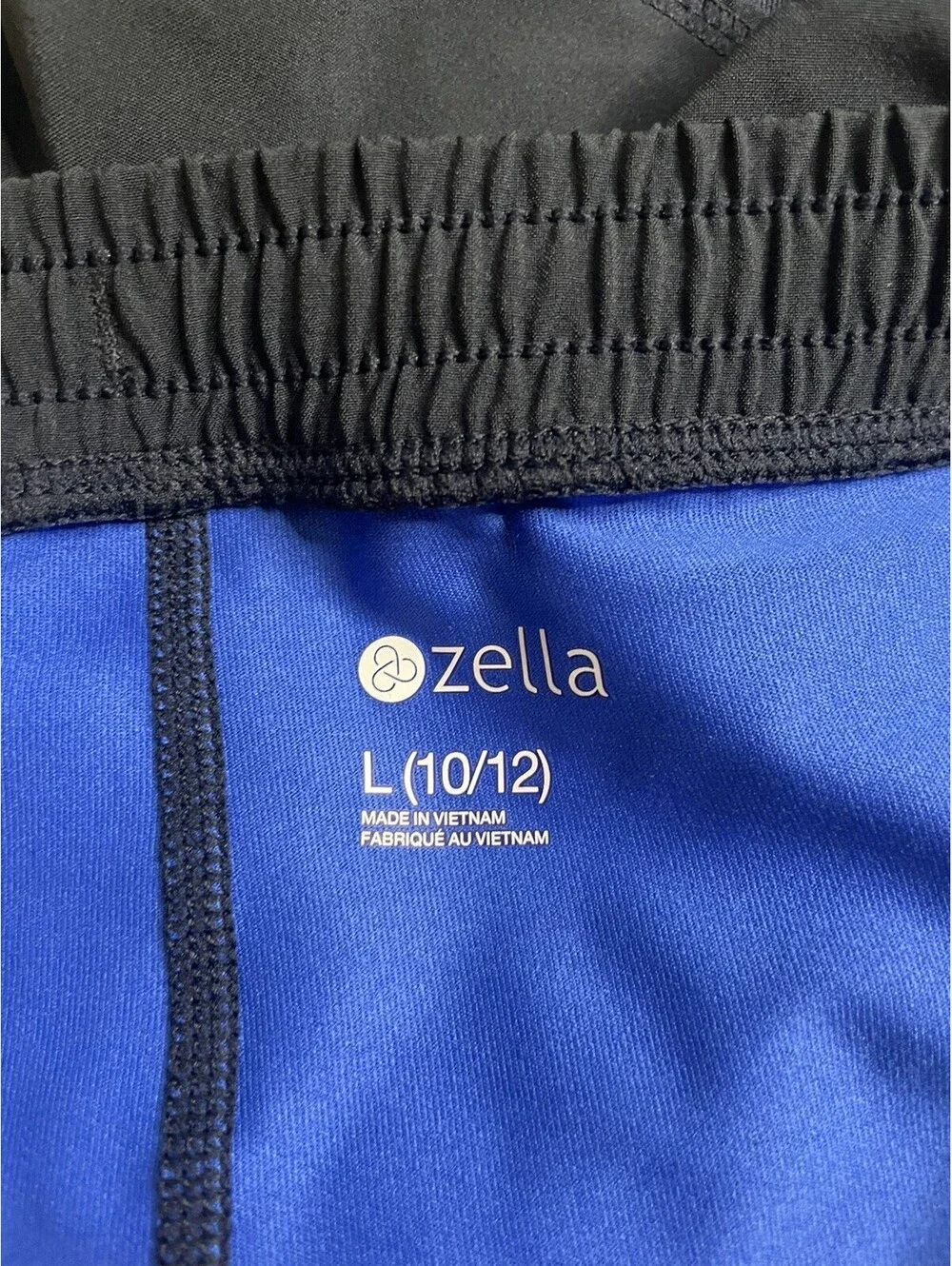 Z by Zella Athletic Shorts w Biker Short Layer Girl's L 10/12  Black